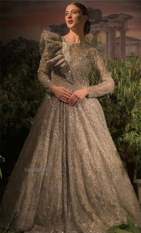 Fully embroidered gown sales